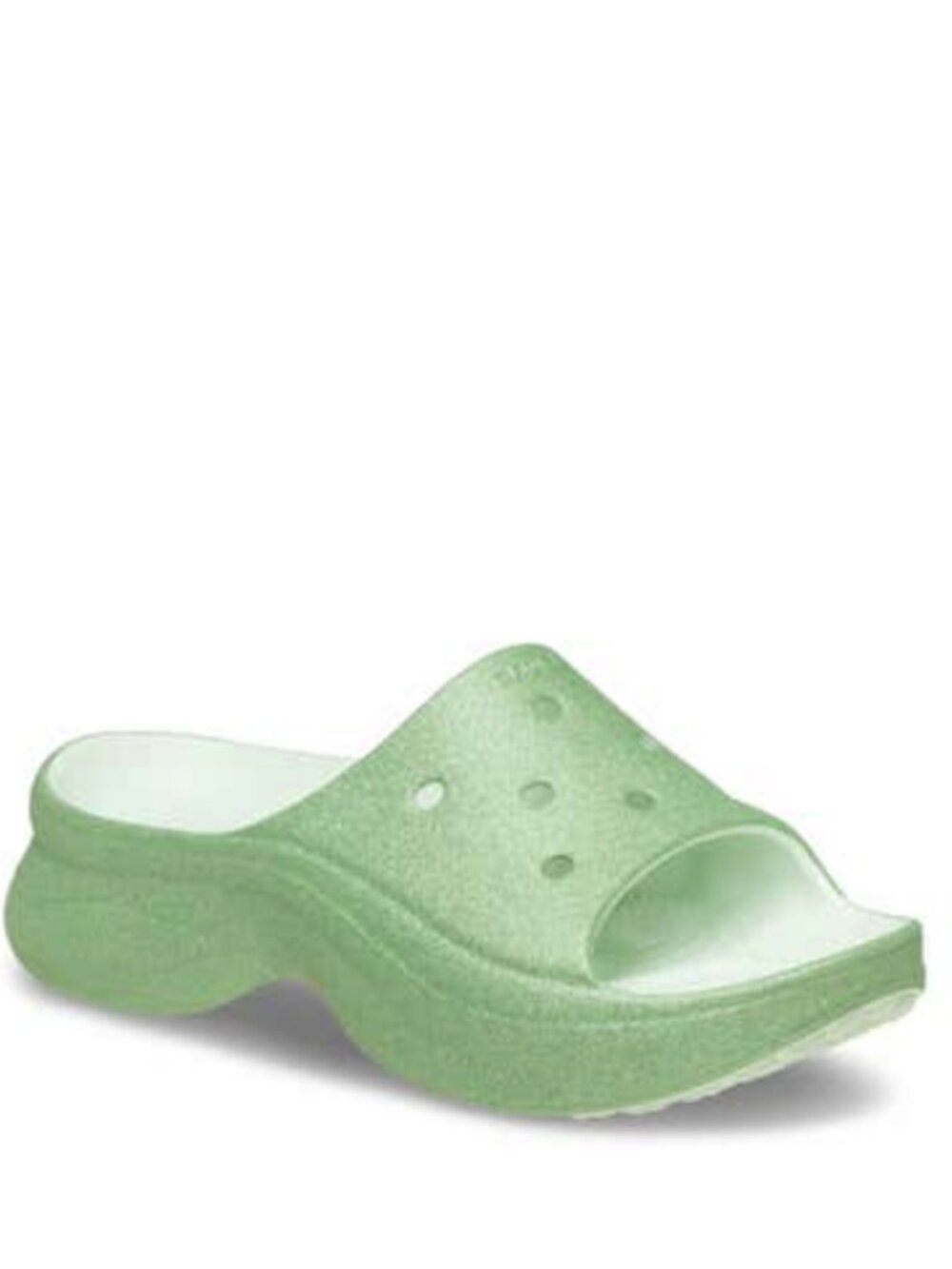 CROCS Bae Glitter Platform Slide Sandal in Mint Tint NEW Sz.7